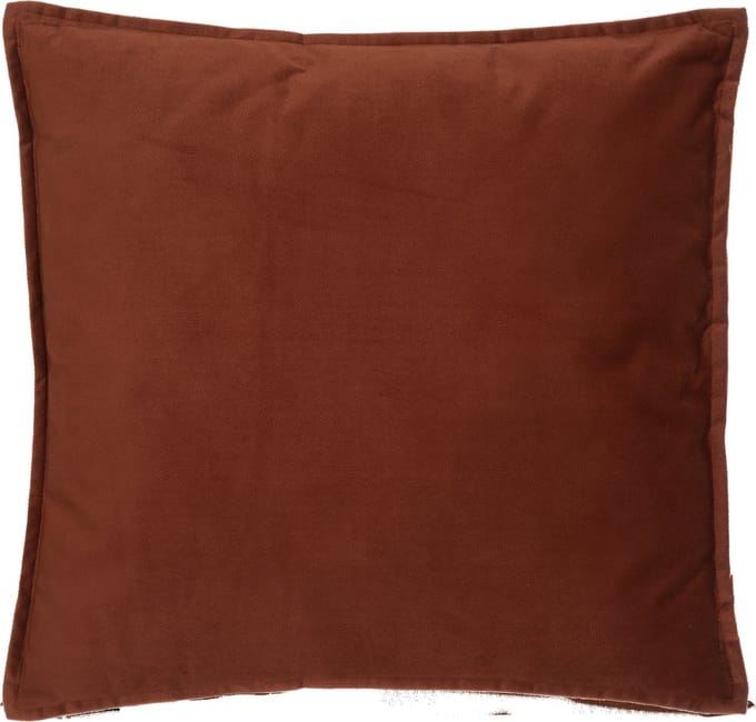 Atmosphera Bank/sierkussens huiskamer Sophia - 52 x 52 cm - Terracotta - polyester - met rits