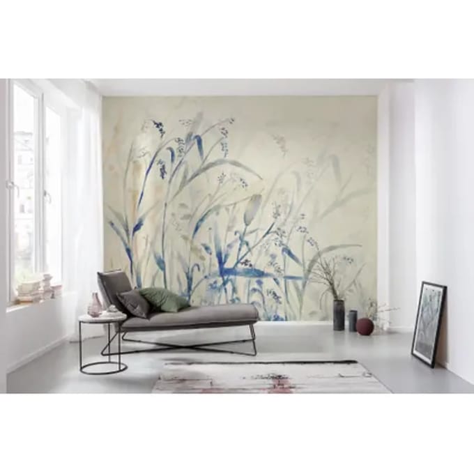 Fotobehang - Aquarel-Field 300x250cm - Vliesbehang