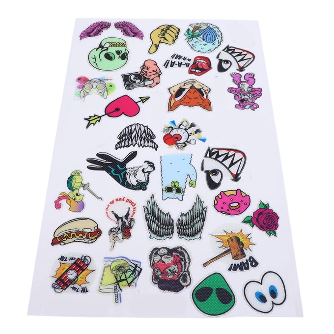Fietsframe Stickers PVC 3D Meerdere Coole Patronen Fietsframe Decals voor Decoratie white