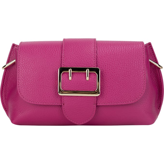 Faina Leren schoudertas Dames roze