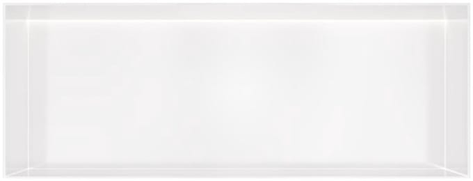 Hotbath &More BOX080FL inbouwnis 30x80x10cm zonder frame met verlichting mat wit