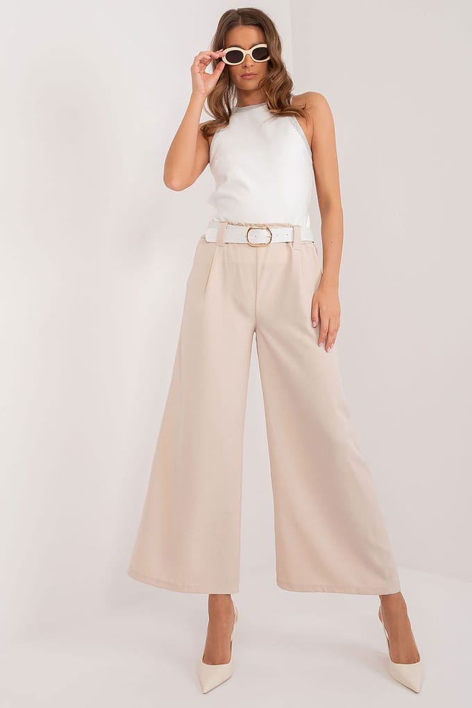 Urban Chic Flow Pants - Beige / One Size