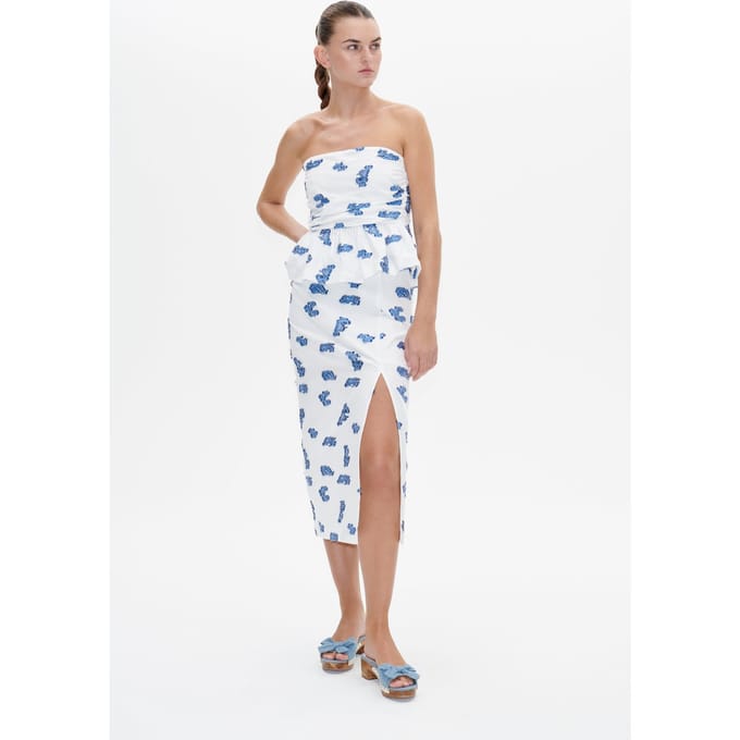 Baum und Pferdgarten Samar Skirt Blue Bouquet Jacquard Größe: 42 | Midiröcke Outlet | Damen | Blau