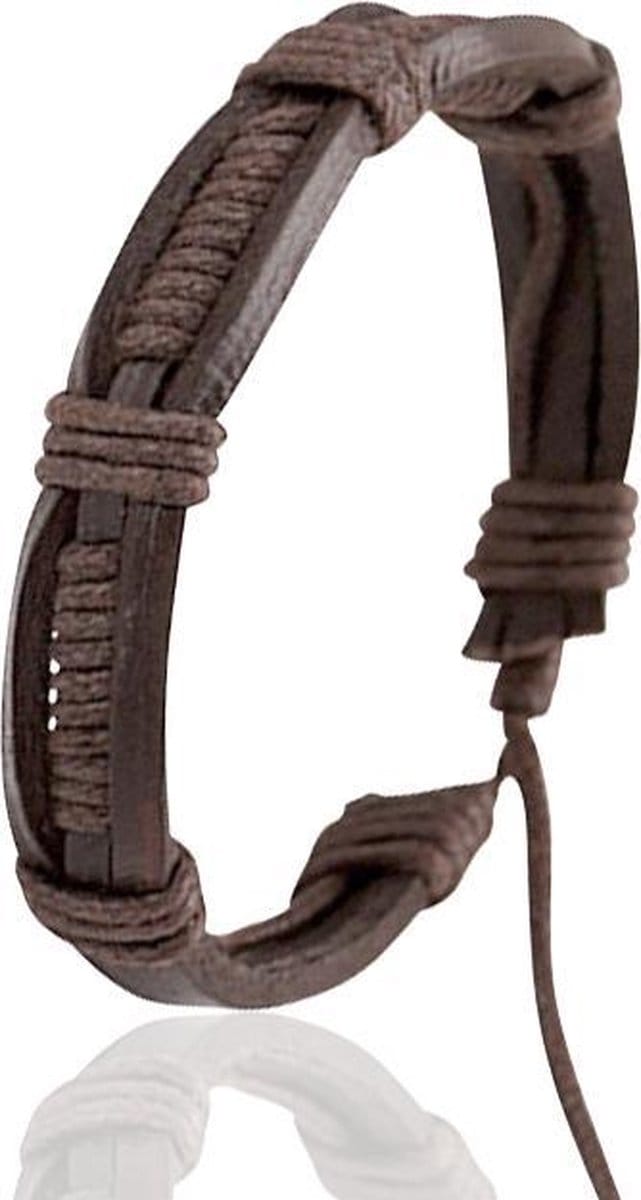 Montebello Armband Ronka Brown - Leer - 14mm - ∅21-26 cm