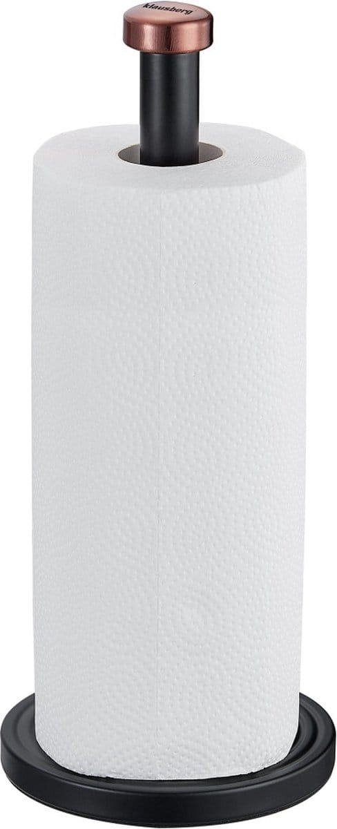 Klausberg 7715 - Keukenrolhouder zwart - 15 x 35,5 cm