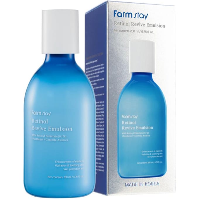 Farm Stay Retinol Revive Emulsion 200ml+RANDOM GIFT blue