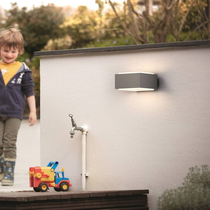 Philips Hedgehog wall lantern grey 1x42W 230V