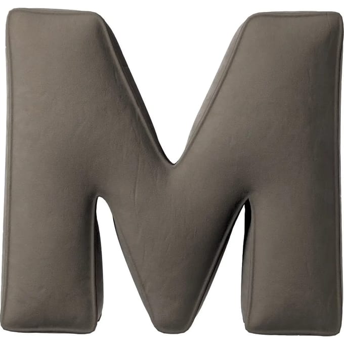 Kussen letter m Yellow Tipi Posh Velvet