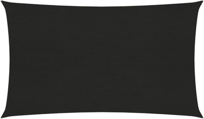 vidaXL - Zonnezeil - 160 - g/m² - 4x7 - m - HDPE - zwart