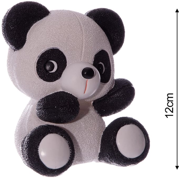 Panda Spaarpot 12 cm – Polyresine – Met Rubberen Dop – Kinder Spaarpot – Zwart Wit Decoratie