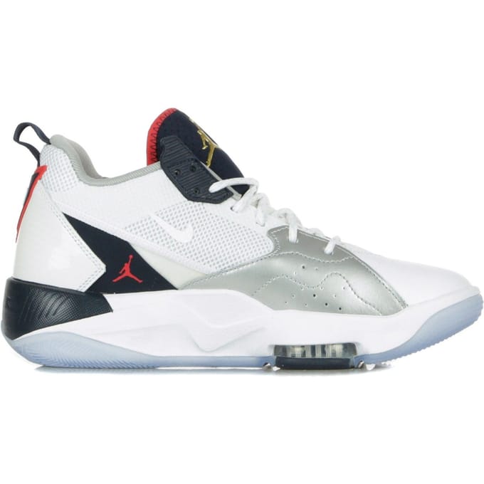 Jordan Zoom 92 Hoge herenschoen wit/obsidiaan/echt rood/metallic zilver
