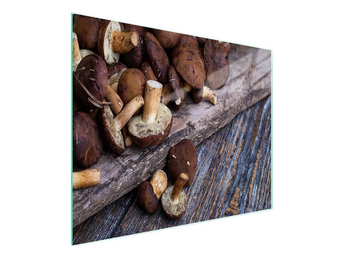 TMK ArtDeko - Snijplank Glas - 52x30 cm - Grzyby