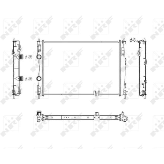 Radiator, motorkoeling NRF 53757