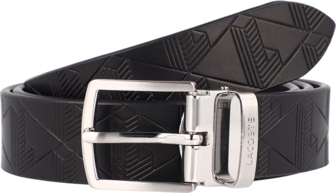 LACOSTE Leren Riem Elegance 30 Reversible Belt W100 Noir Zwart