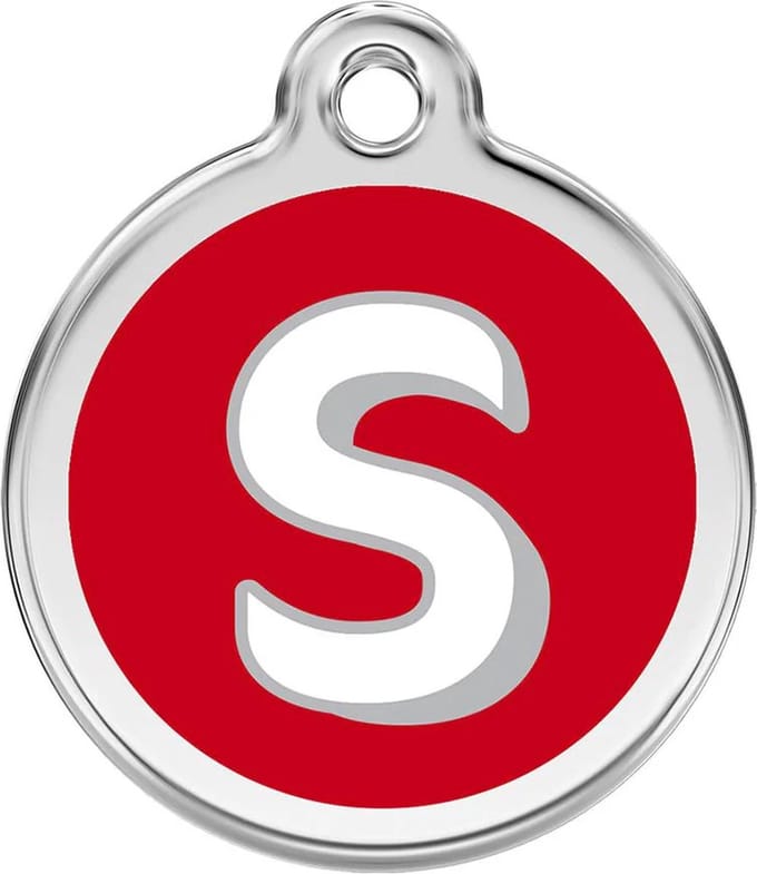 Red Dingo Hondenpenning 20 mm letter S
