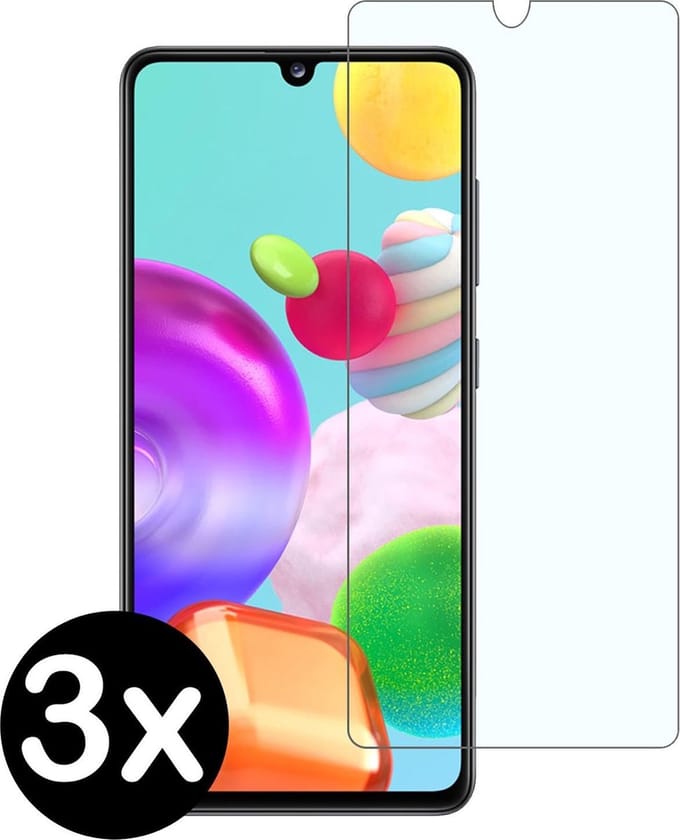 Screenprotector - 3 Stuks - Geschikt voor Samsung Galaxy A41 - Extra Sterk - Beschermglas - Gehard Glas - Tempered Glass - Screen Protector