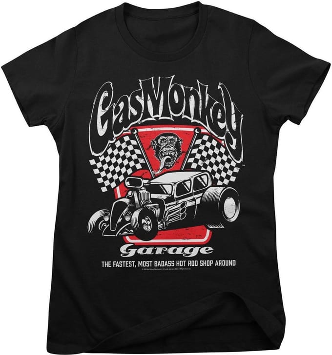 Gas Monkey Garage T-shirt Badass Girly Tee GMG-5-GMG011-H96-12