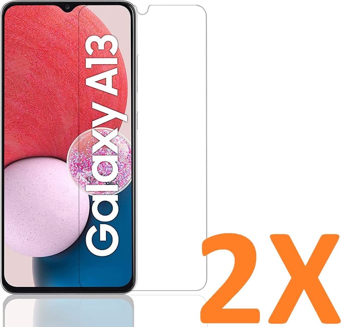 Screenprotector Glas - Tempered Glass Screen Protector - 2x Geschikt voor: Samsung Galaxy M13 & Samsung Galaxy A13 5G