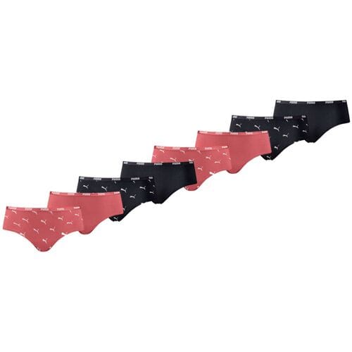 Puma Dames Hipsters Cat Logo 8-pack Zwart/Heartfelt-XS