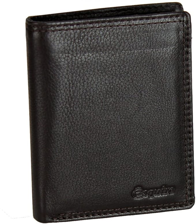 Esquire Duo Portemonnee I Leder 9 cm - Jongens - Staand formaat - brown