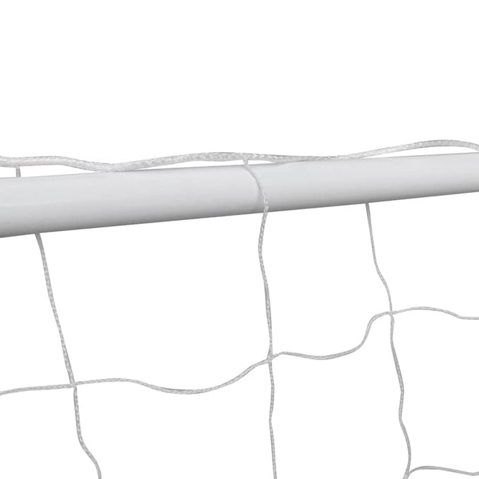 vidaXL - Voetbaldoel - met - net - 182x61x122 - cm - staal - wit