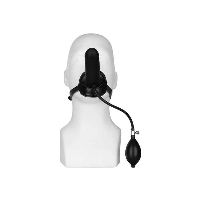 Rimba - Gag Met opblaasbare dildo - Zwart