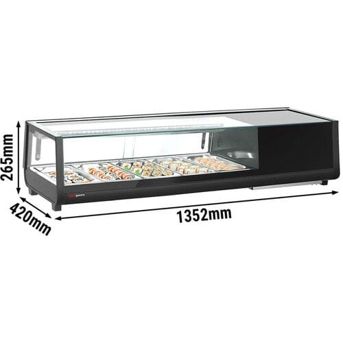 GGM Gastro Sushi-Kühlvitrine - 5x GN 1/3 - Schwarz