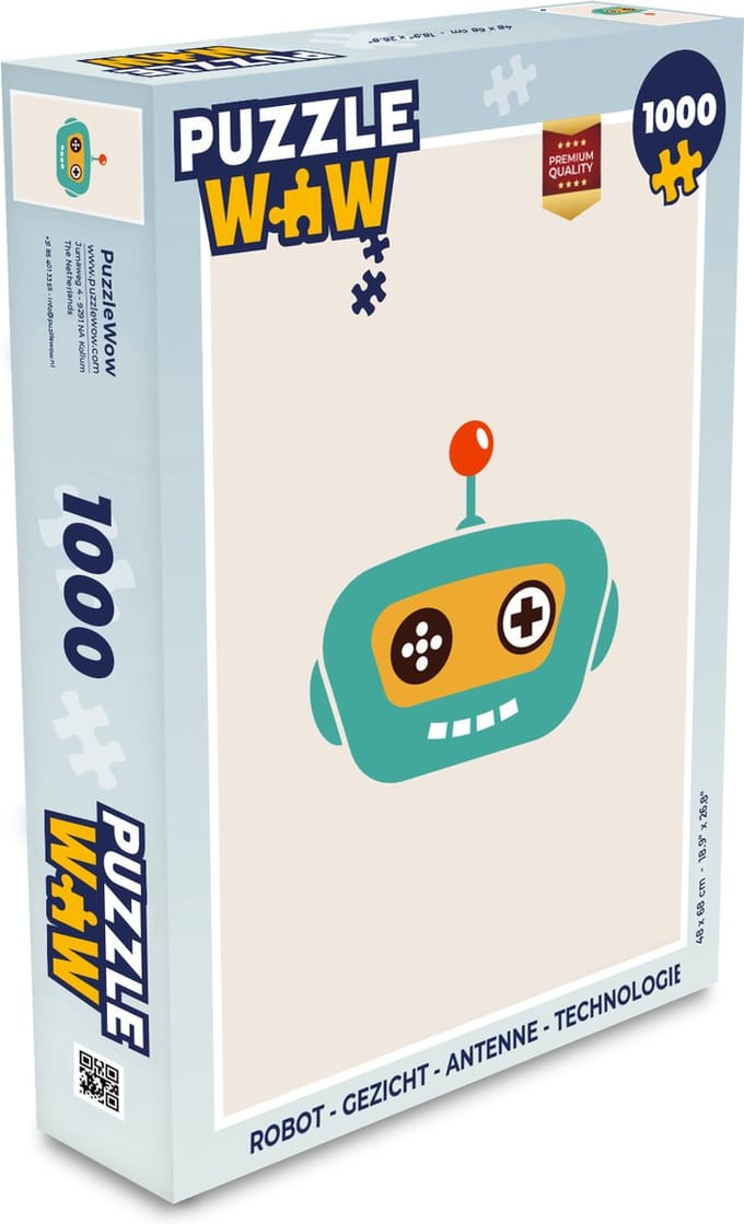 Puzzel Robot - Gezicht - Antenne - Technologie - Jongen - Kind - Legpuzzel - Puzzel 1000 stukjes volwassenen