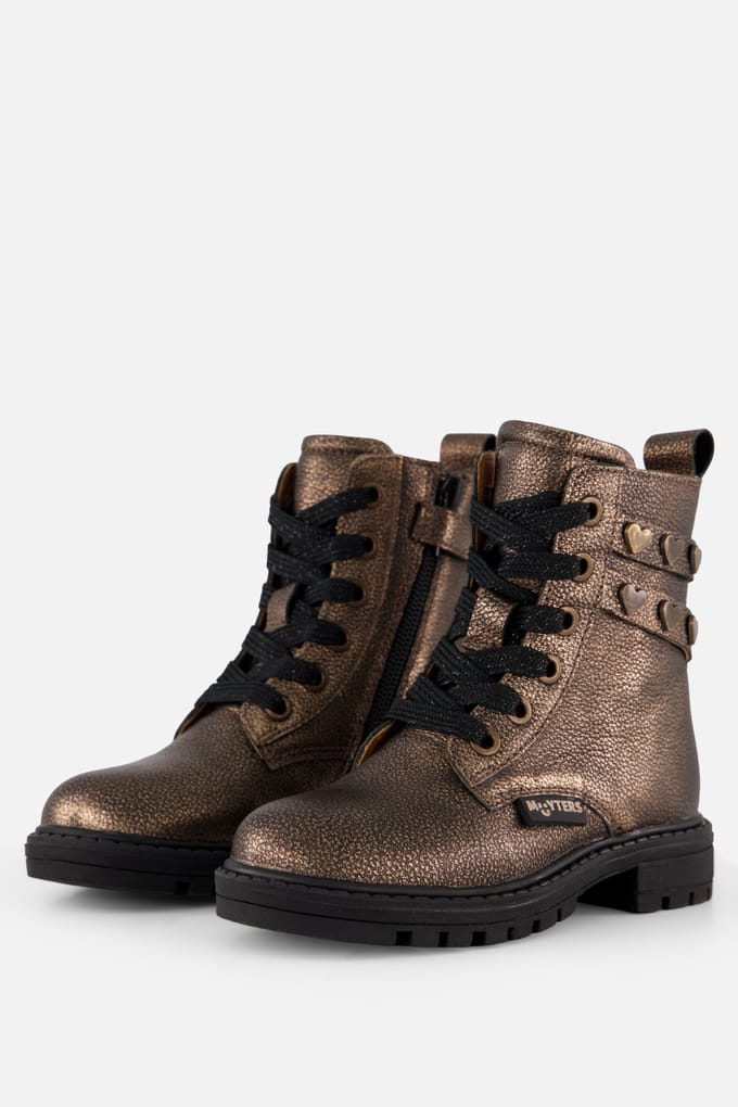 Muyters Muyters Veterboots goud Leer