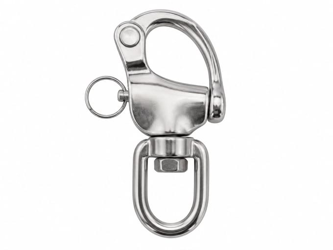 Quick Release Funtube Haak RVS - Draaibaar Oog 23 × 26 mm - 120 mm