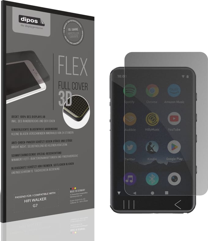 dipos FLEX – Matte Privacy Screenprotector geschikt voor HIFI WALKER G7 | Volledige Schermbescherming | Case-Friendly