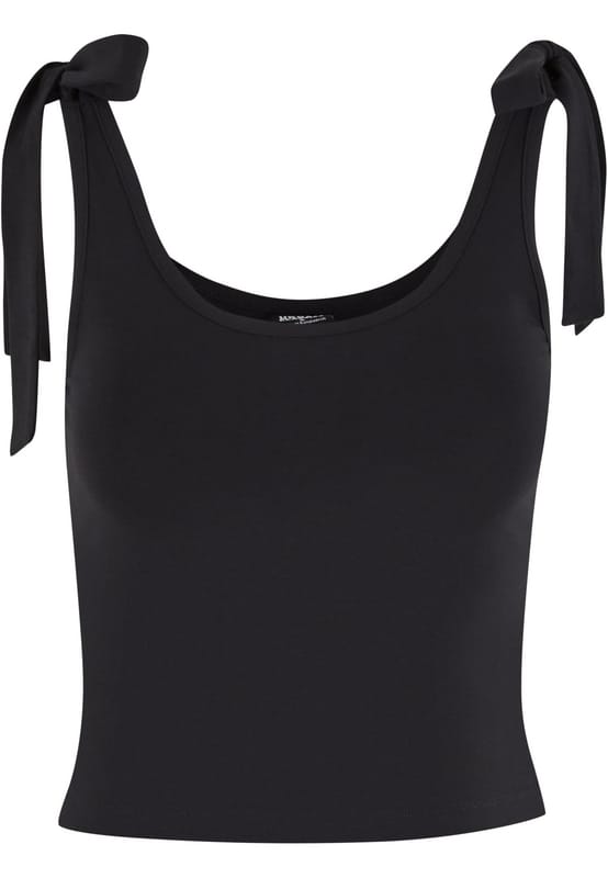 Urban Classics Tied Basic Jersey Top (Set van 2) Vrouwen Dames Top - zwart - XS