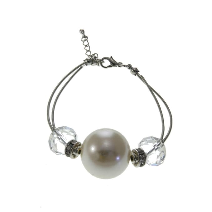 Behave - armband met grote parel - elegante stijl voor avondoutfit