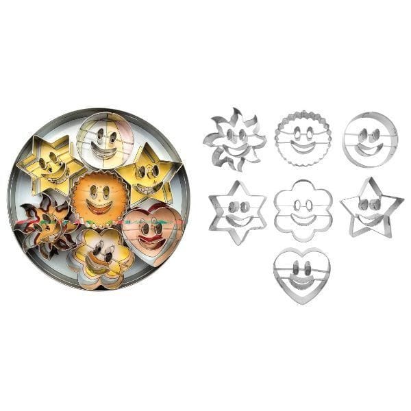Ibili 731900 Set van 7 vertinde uitsteekvormen Muizen (5..6cm)
