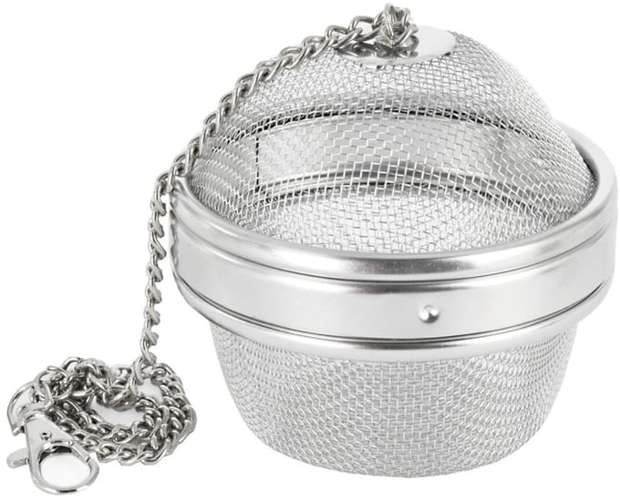 Orion RVS Specerijen en Kruiden Infuser Zeefmandje met Ketting 9 cm