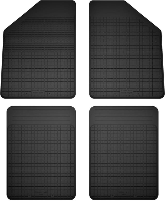 Wielganizator BasicProtect Serie - Universele Auto Matten - 4 Stuks - Antislip - Weerbestendig