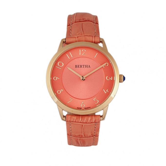 Bertha Abby Zwitsers horloge met leren band