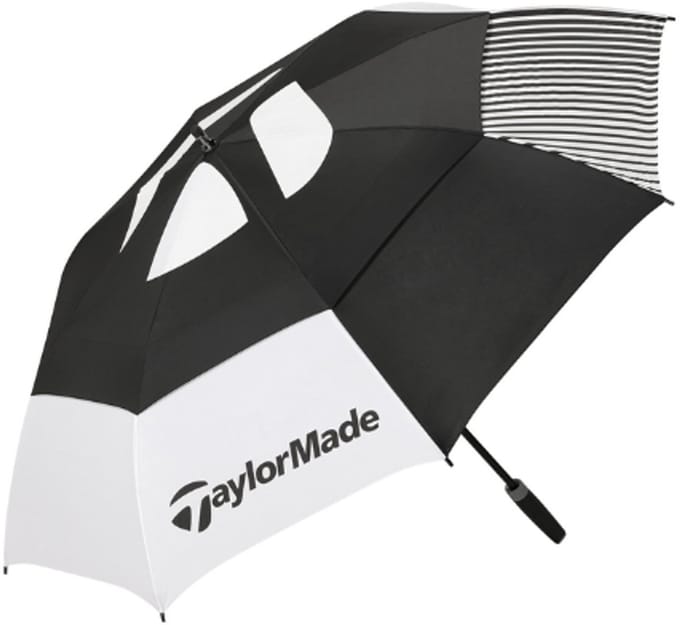 Taylormade Tour Double Canopy paraplu zwart/wit