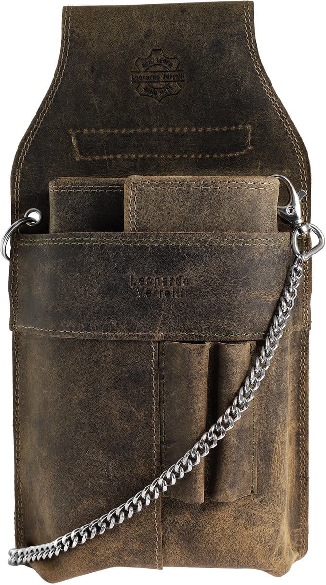 Leonardo Verrelli Leonardo Verrelli unisex portemonnee leren kelnersportemonnee,