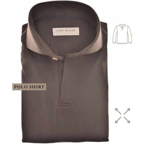 John Miller Polo Hyperstretch Performance V-Neck Donker Bruin / male