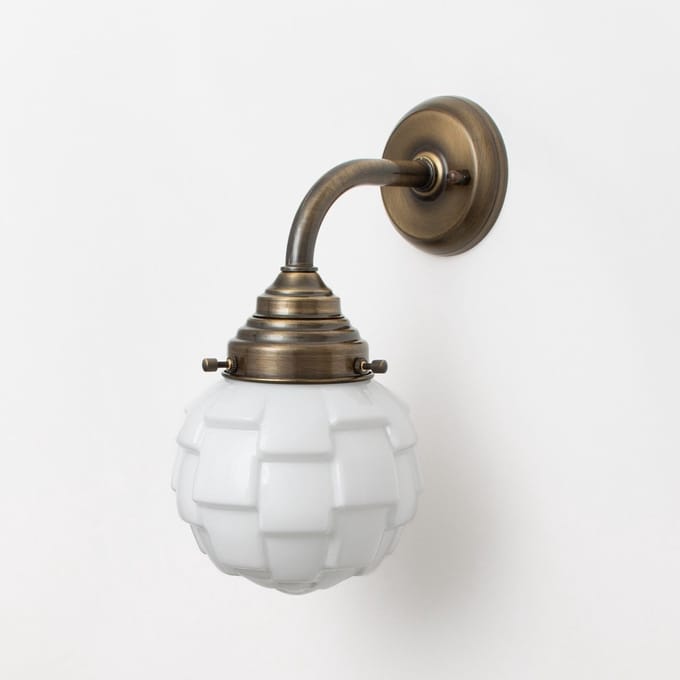Wandlamp Bretagne Curve Brons - Art Deco Trade
