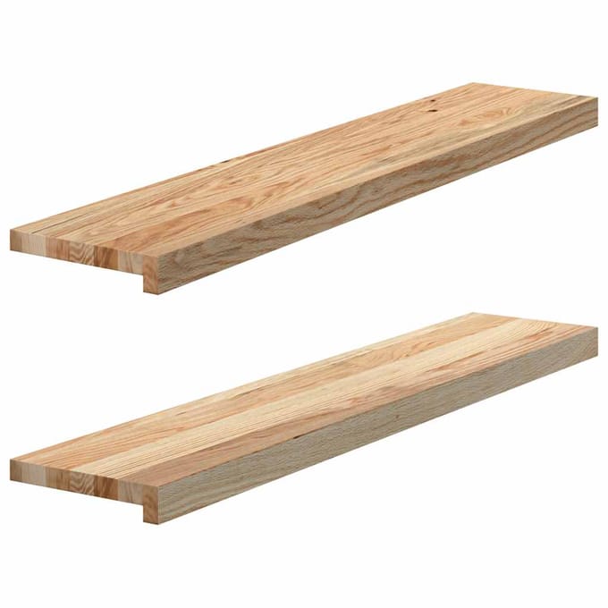 vidaXL - Vensterbanken - 2 - st - onbehandeld - 100x20x2 - cm - massief - eikenhout