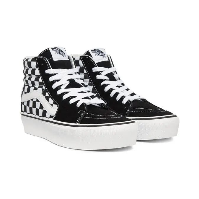 Sk8-hi Platform 2 Dambord/echt witte dameshoge schoen