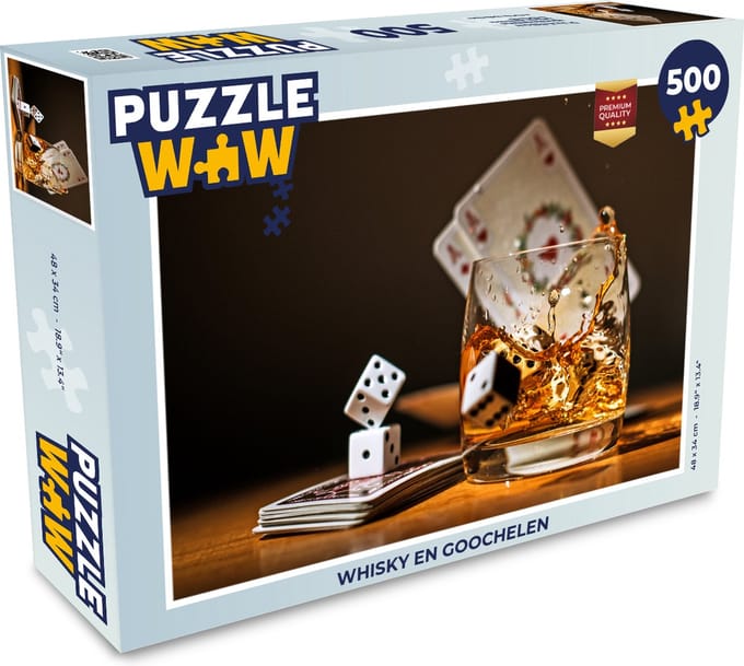 Puzzel Whisky en goochelen - Legpuzzel - Puzzel 500 stukjes