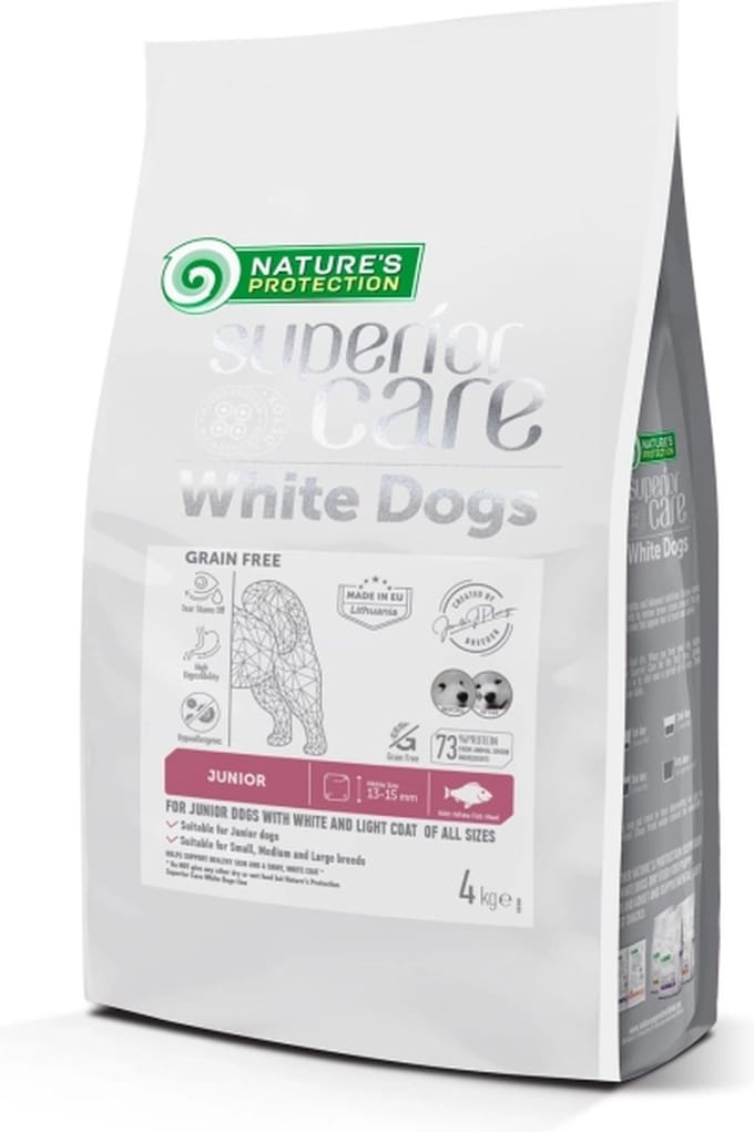 Nature´s P White Dog Junior 4kg Graanvrij Met Witte Vis