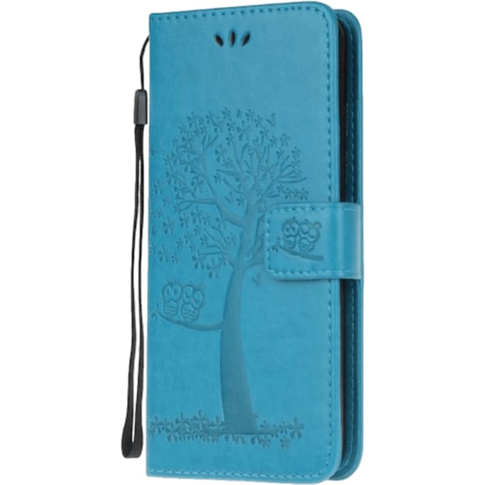 Comfycase Samsung Galaxy S20 Bookcase Hoesje Uiltjes Blauw