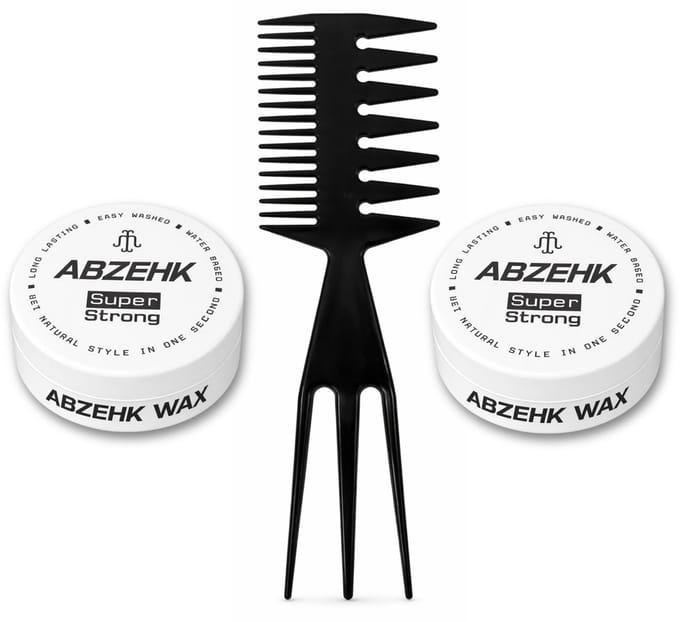 Haarwax - Super Strong - 150 ml - Abzehk - Met Styling Kam - Haarstylingtools
