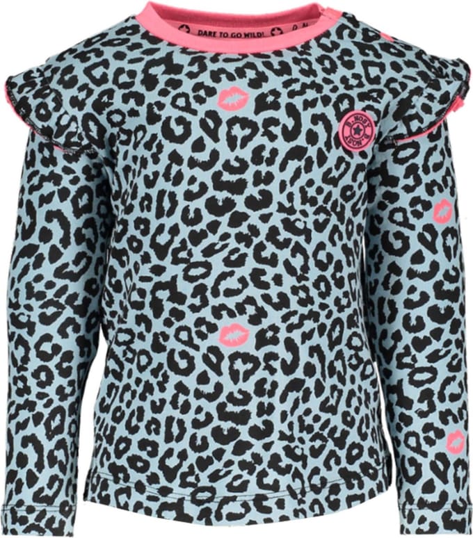 B.Nosy Meisjes Longsleeve - panther kiss - Maat 74