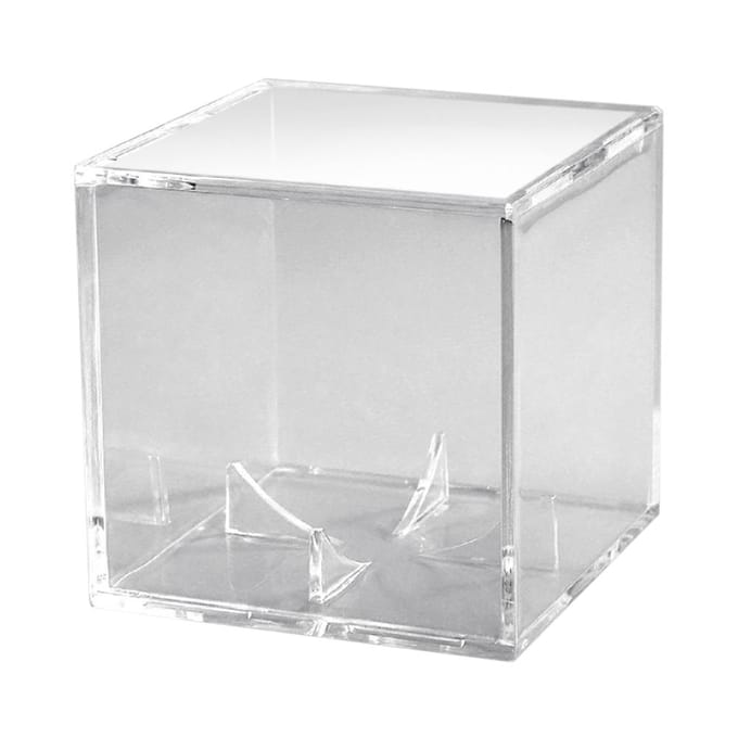 Honkbal Display Case UV Bescherming Acryl Kubus Honkbal Houder Vierkant Transparant Ondersteunt Doos voor 9 transparant