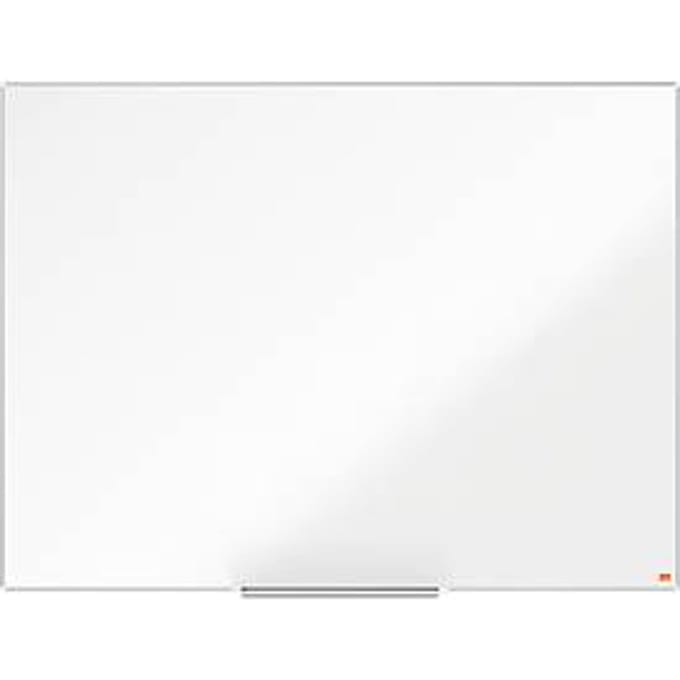 Nobo Impression Pro Magnetisch Whiteboard Staal Met Pennengoot - Inclusief Nobo Whiteboard Marker - 120 x 90cm - Wit